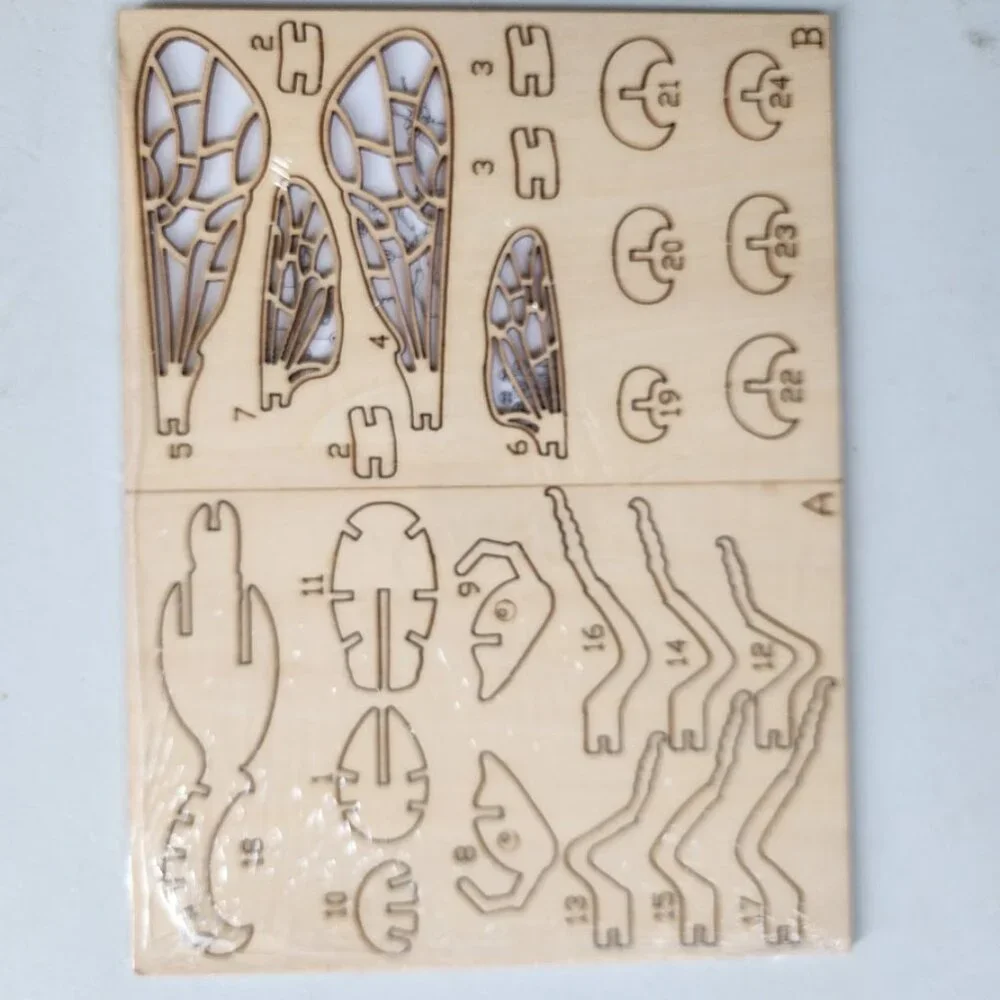 NEW 3D Wooden Bee Honeybee Puzzle Insect Animal Model Kit STEM Crafts DIY Brain